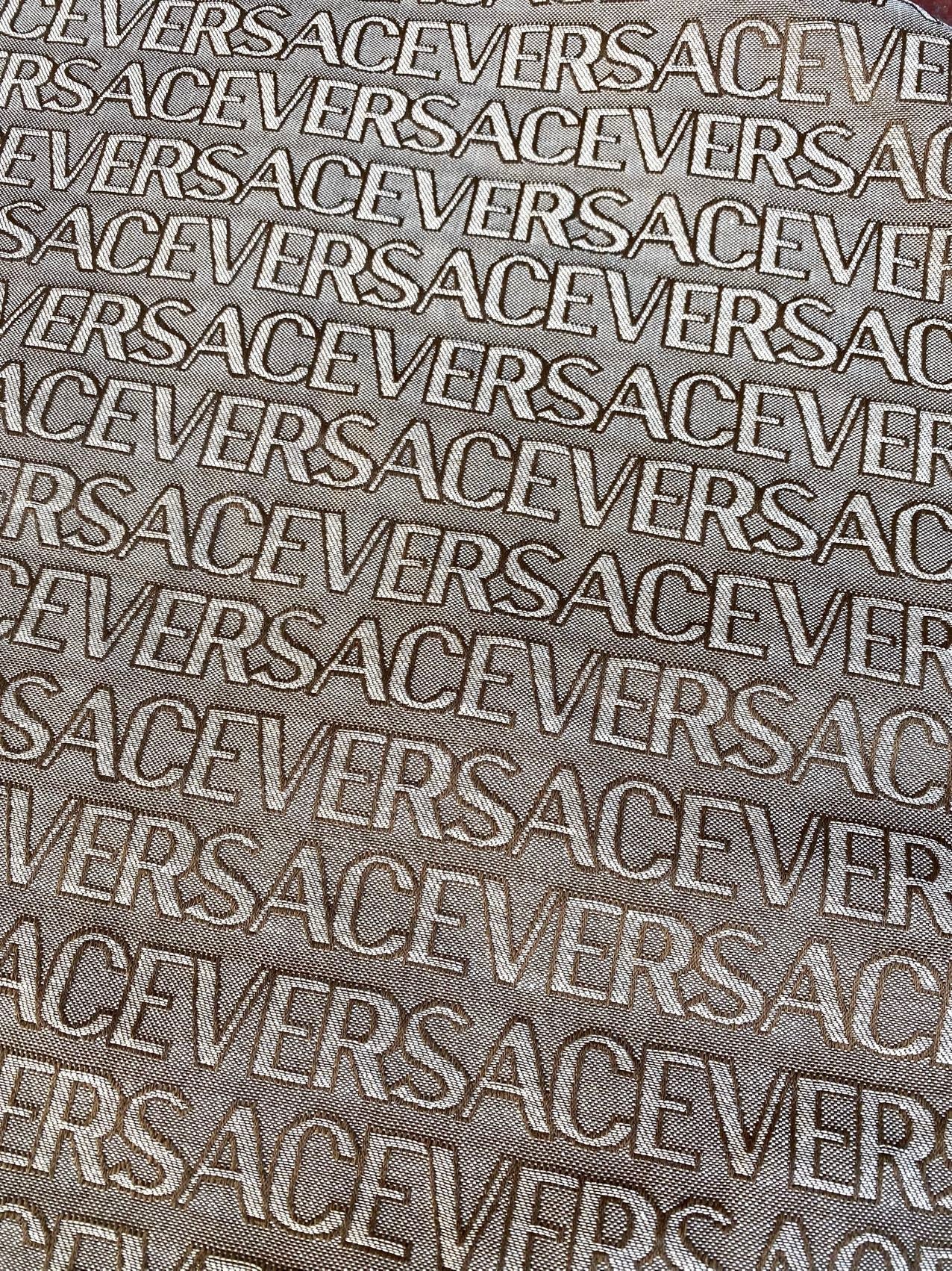 Brown Versace Jacquard Designer Fabric for Clothing DIY Sewing Projects