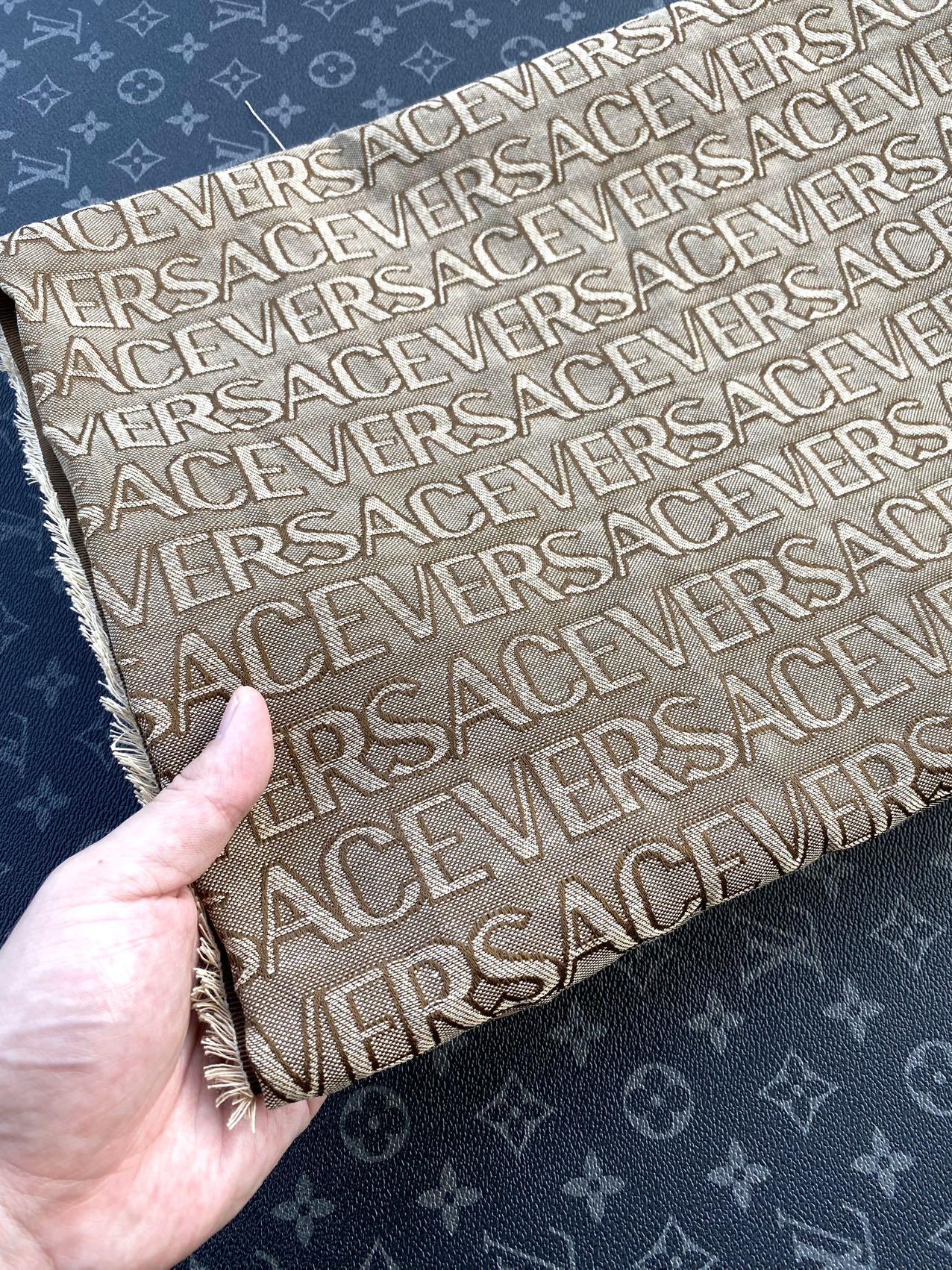 Brown Versace Jacquard Designer Fabric for Clothing DIY Sewing Projects