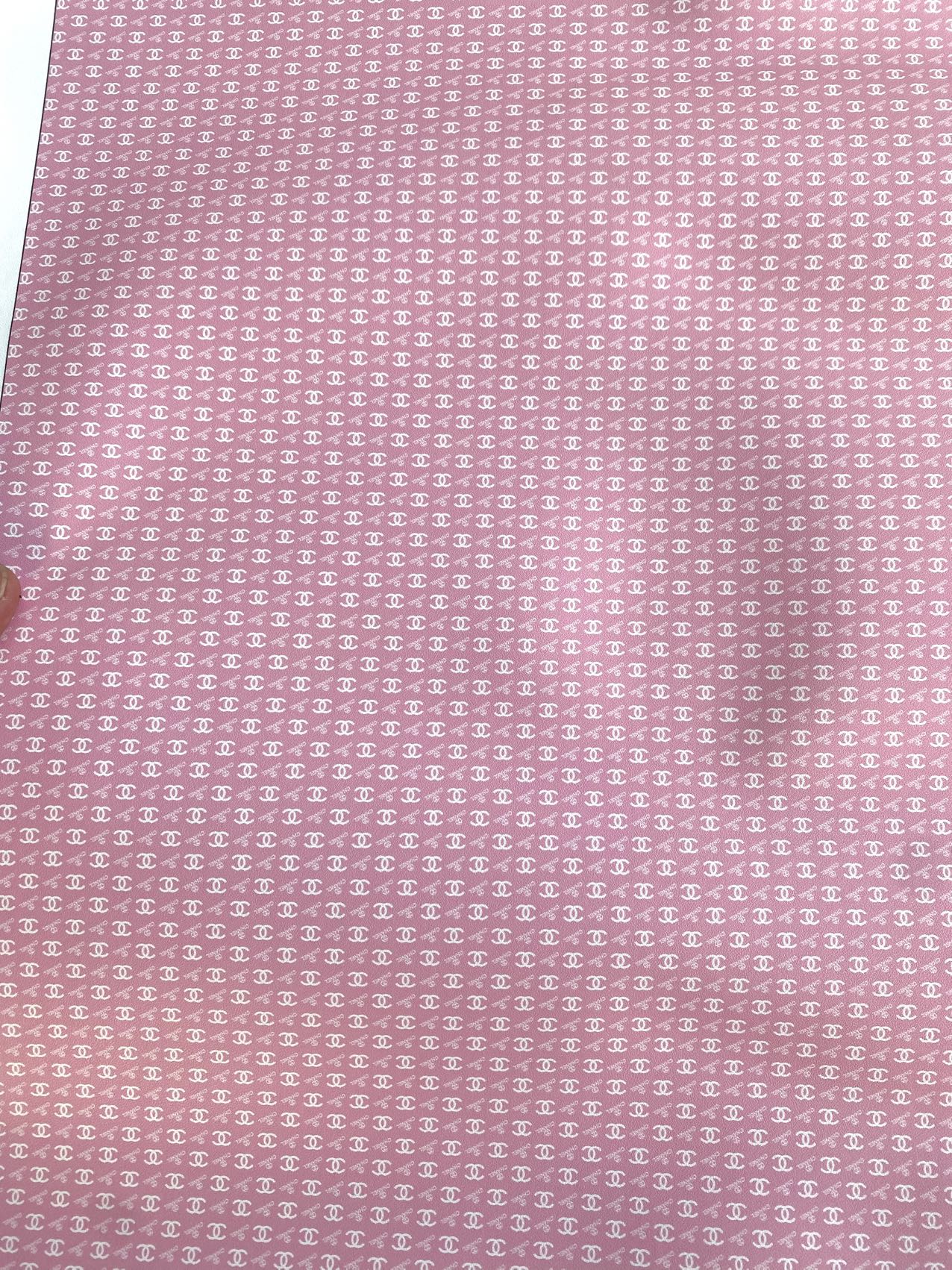 Pink Chanel Mini Size Leather for Doll Making Custom Projects