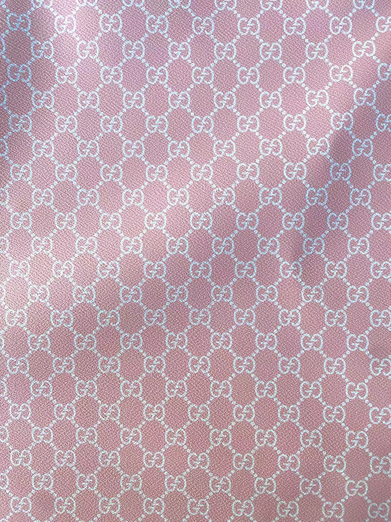 Light Pink Gucci Designer Fabric Custom Shoe Leather