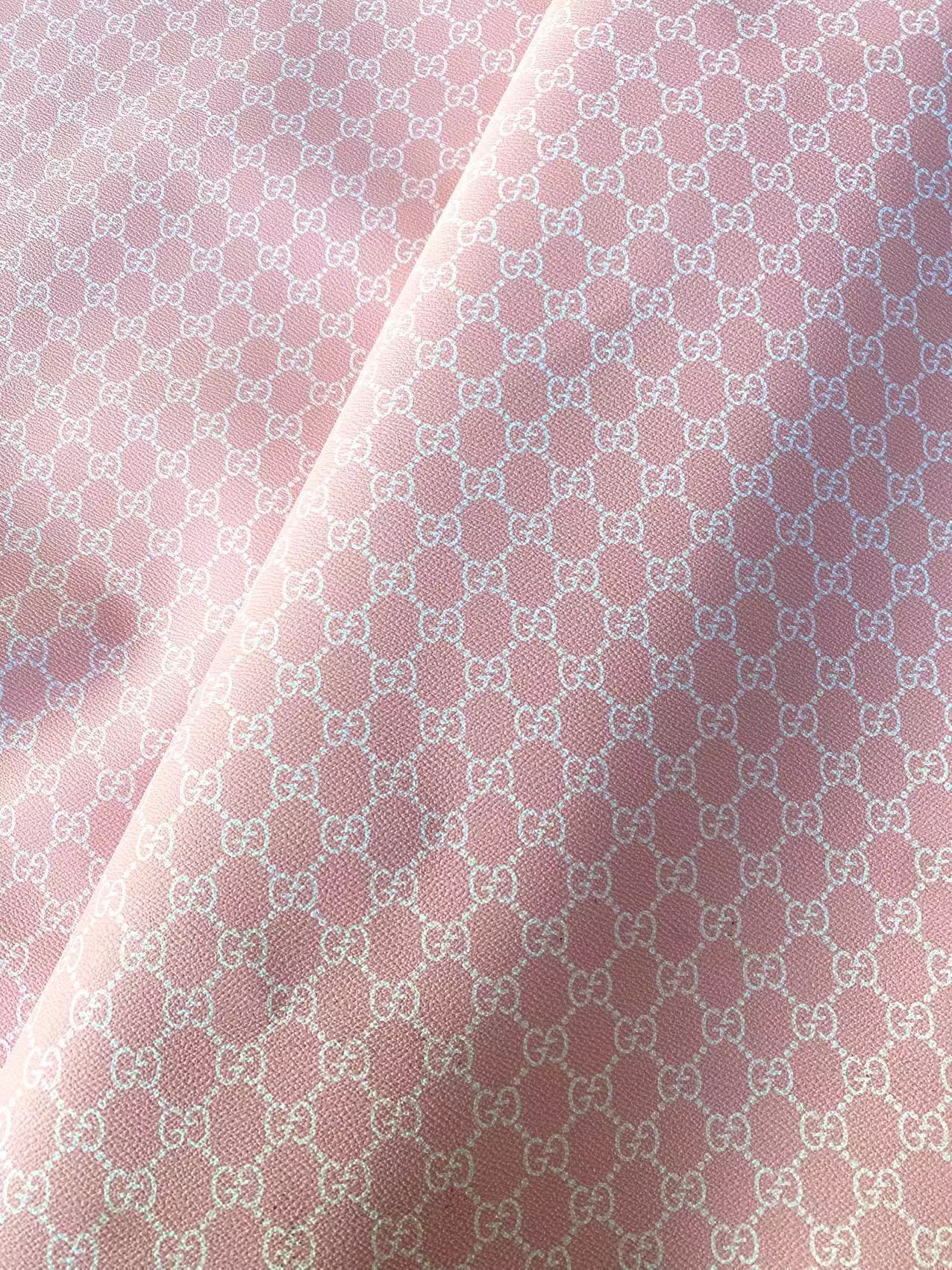 Light Pink Gucci Designer Fabric Custom Shoe Leather