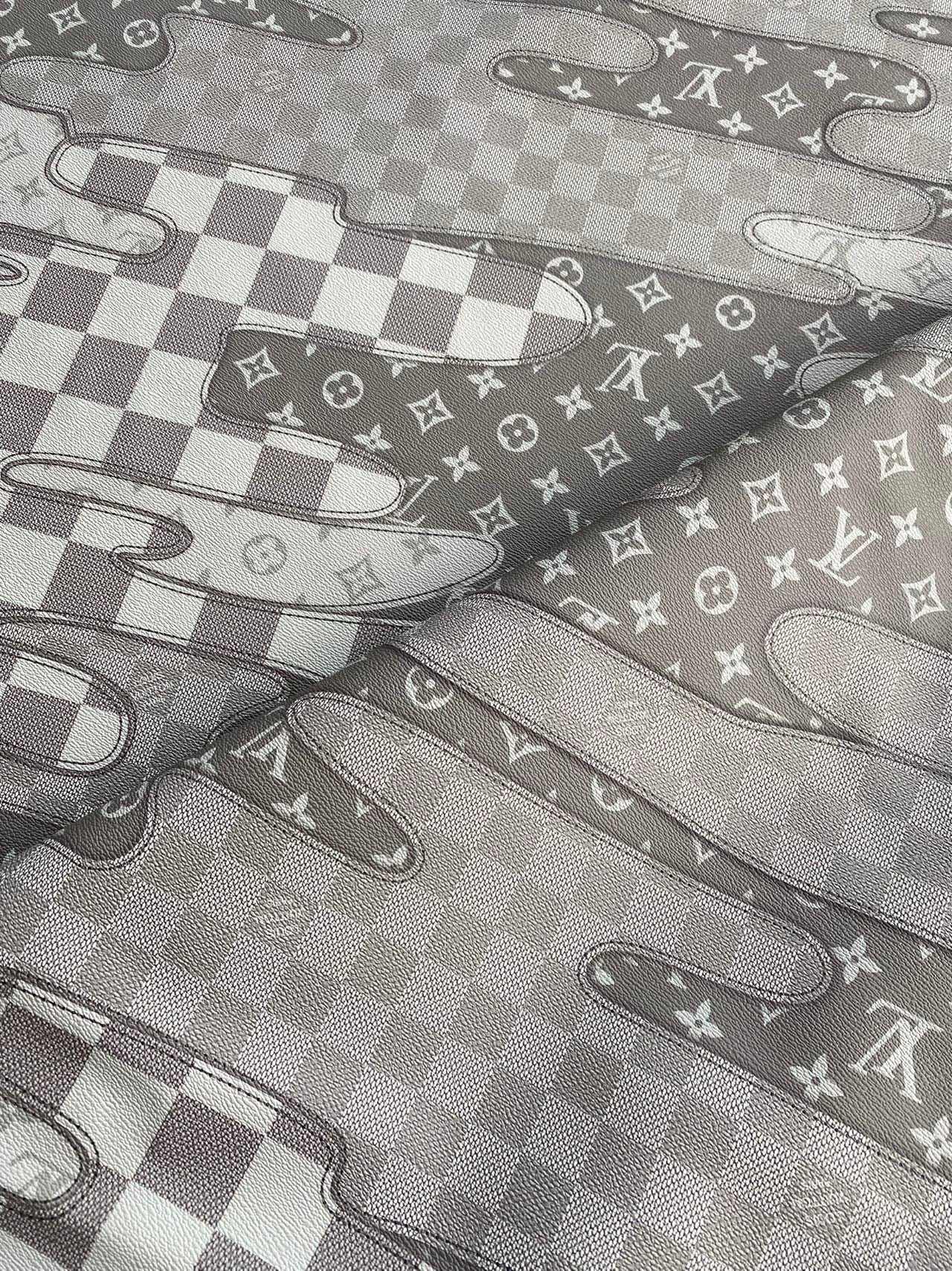 Black Grey Louis Vuitton Bag Leather for Custom DIY Projects
