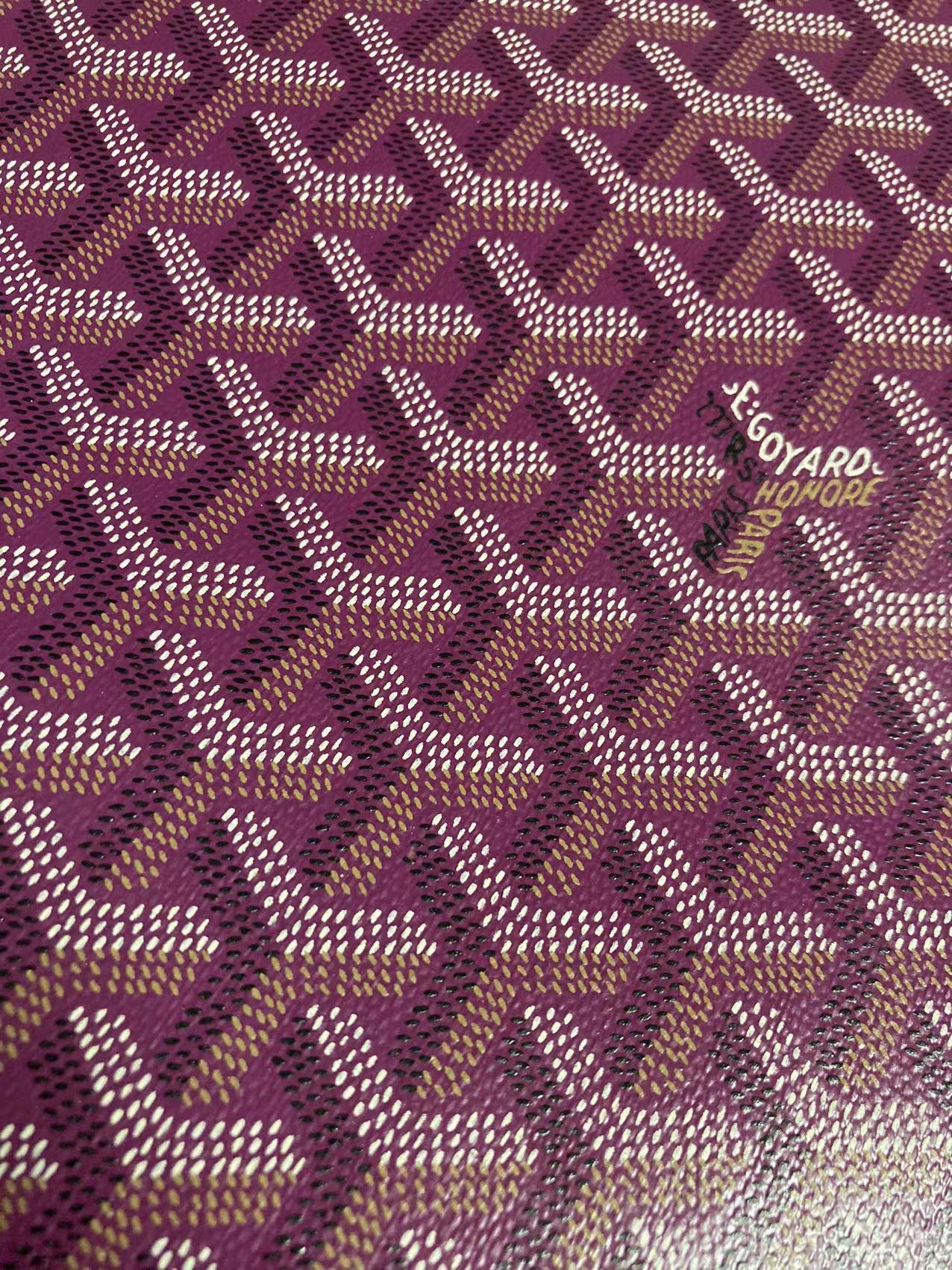 Purple Goyard Leather Canvas for Custom  Furniture Fabric Sold by Yard
