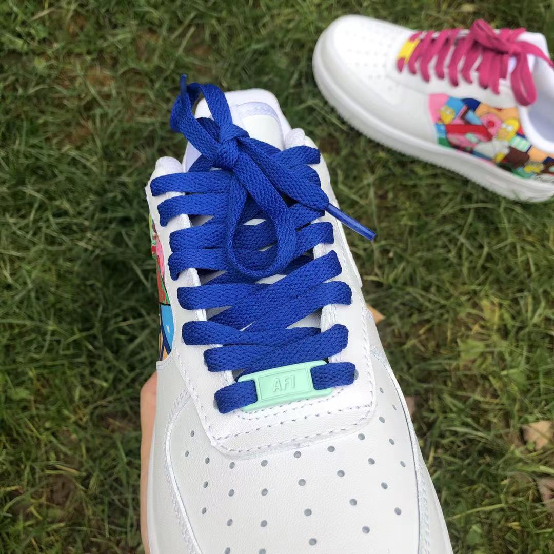 Hand-painted Simpsons Air Force One Custom Sneakers Handcrafting For Man