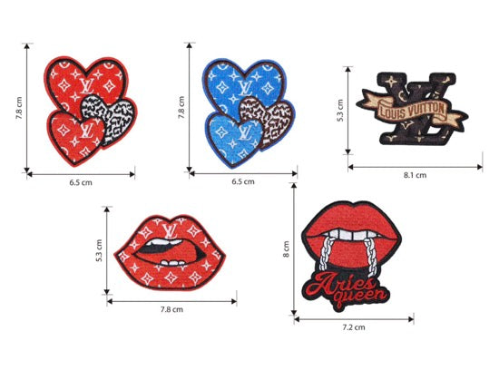Embroidery LV Patches Custom Clothing Jackets