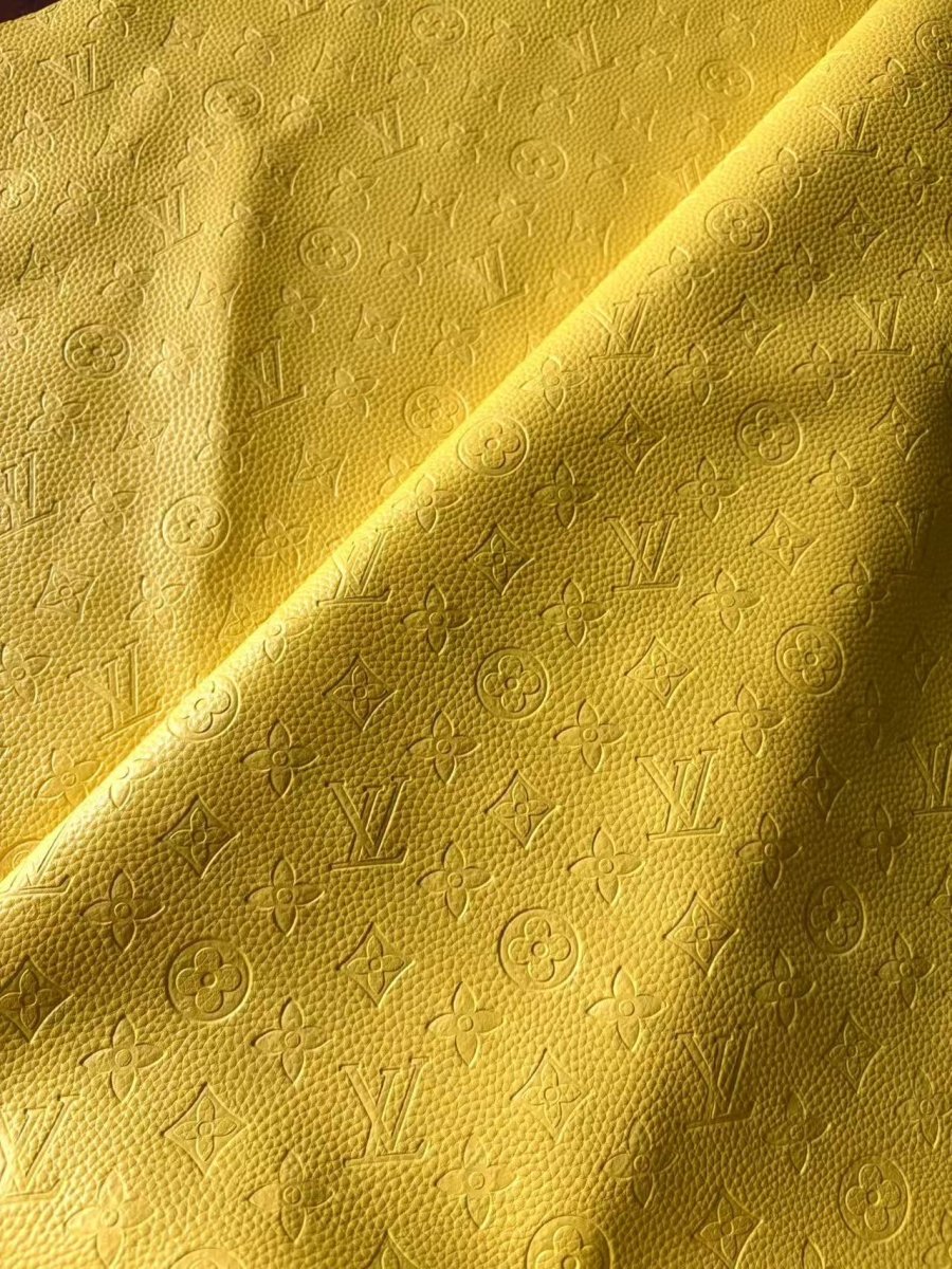 Banana Yellow Louis Vuitton Upholstery Sneaker Leather Sold by Yard - mingfabricstore