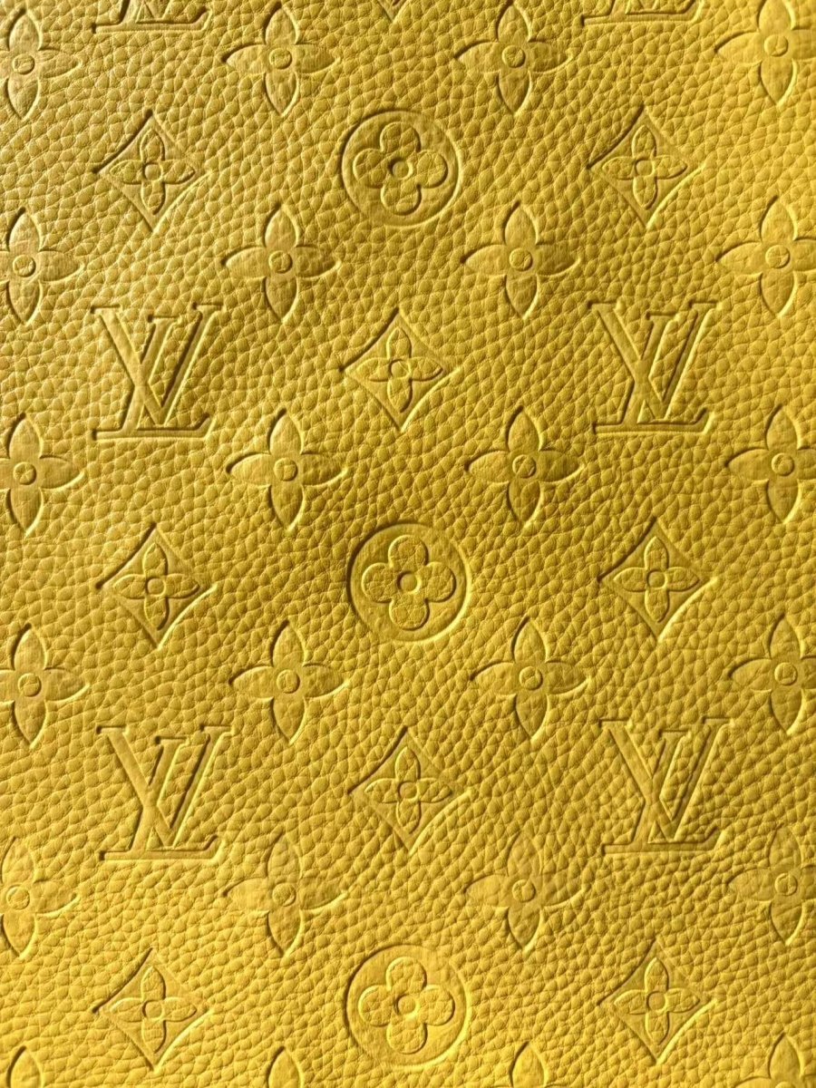 Banana Yellow Louis Vuitton Upholstery Sneaker Leather Sold by Yard - mingfabricstore