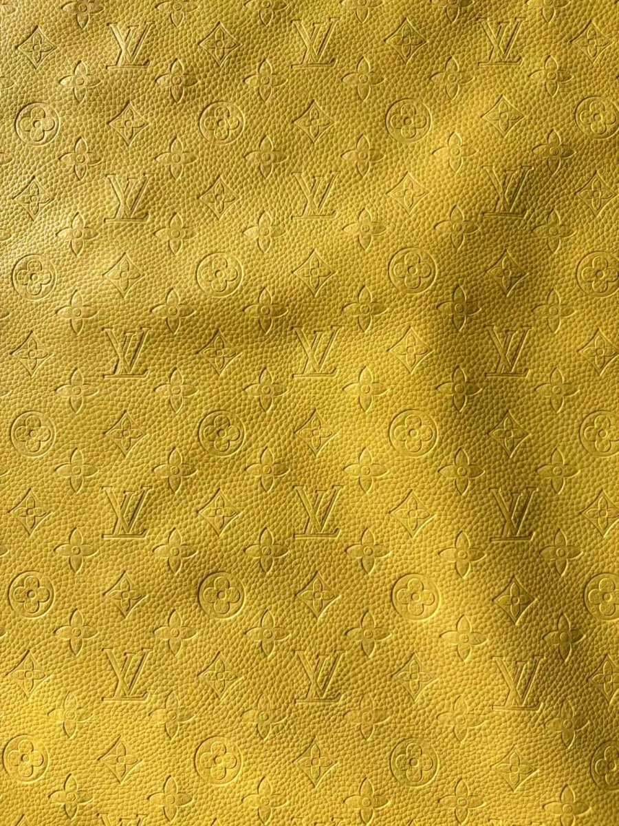Banana Yellow Louis Vuitton Upholstery Sneaker Leather Sold by Yard - mingfabricstore