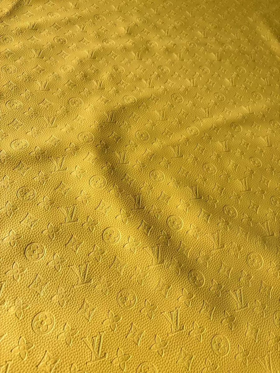 Banana Yellow Louis Vuitton Upholstery Sneaker Leather Sold by Yard - mingfabricstore