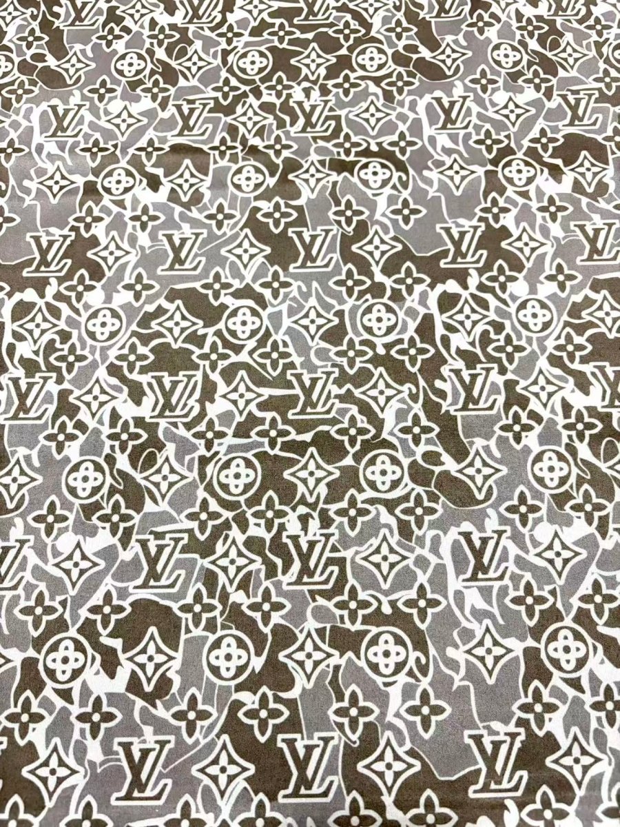 Black Grey Louis Vuitton Stretchy Suede Fabric for Speaker Pod Cover DIY - mingfabricstore