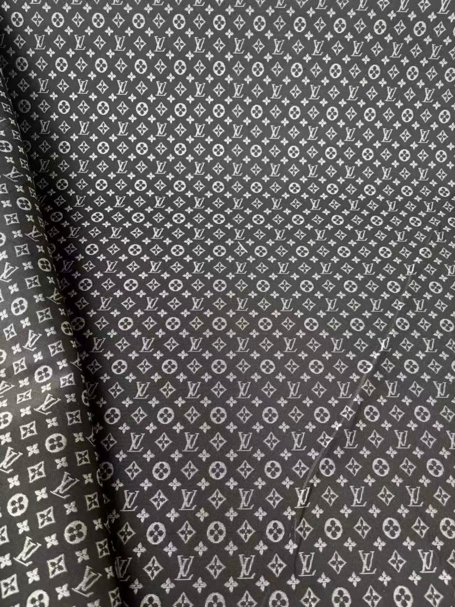 Black Louis Vuitton Sewing Fabric Tailoring Projects - mingfabricstore