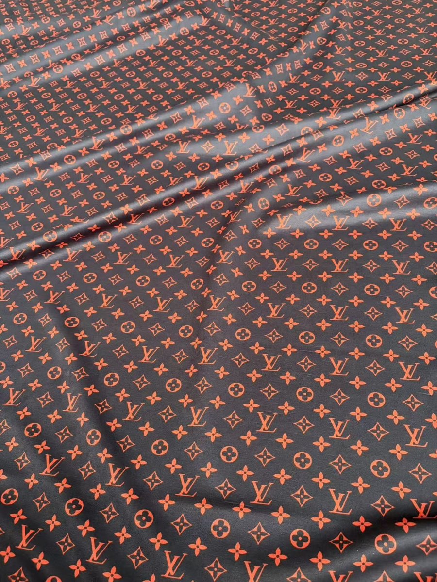 Black Red LV Suede Car Upholstery Speaker Fabric for DIY - mingfabricstore