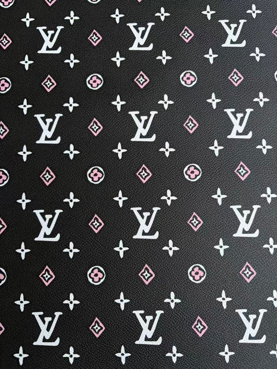 Classic Black Louis Vuitton LV Designer Leather - mingfabricstore