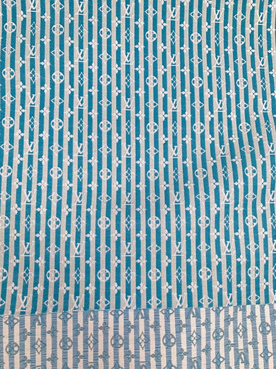 Designer Fabric Stripe LV Cotton Jacquard for Handmade Crafts - mingfabricstore