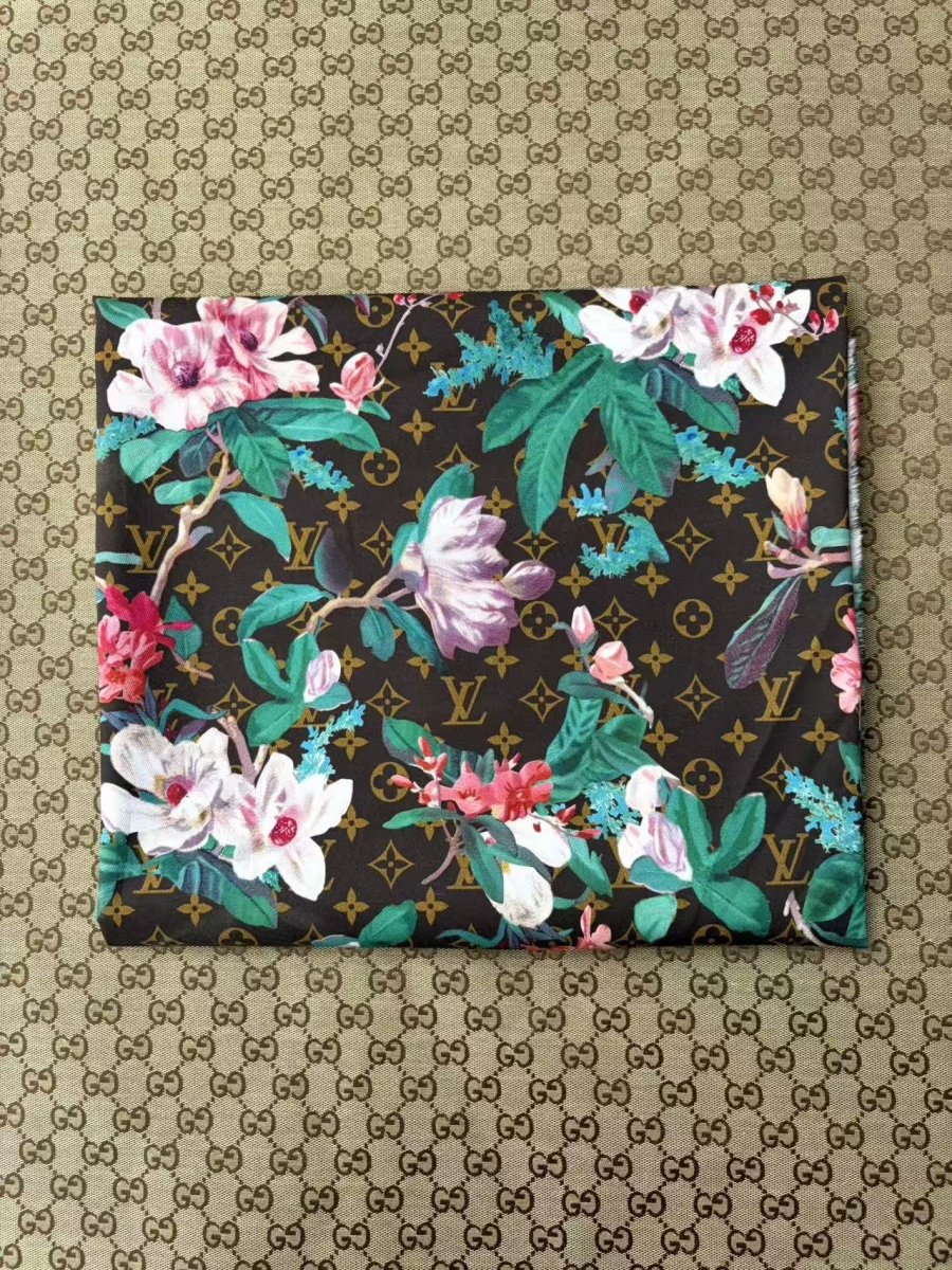 Floral Louis Vuitton Cotton Fabric for DIY Crafts Sewing - mingfabricstore
