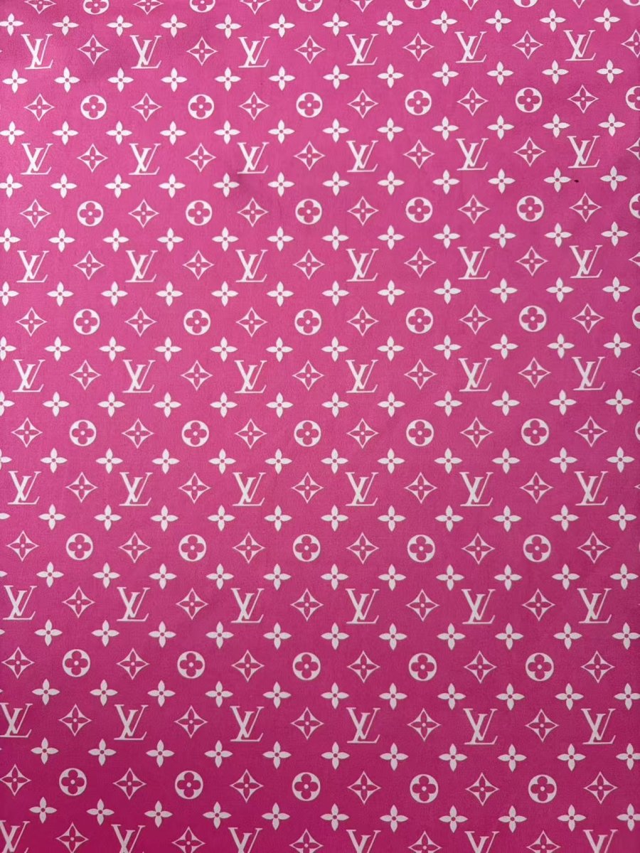 Hot Pink LV Fabric Car Upholstery Suede for DIY Crafts - mingfabricstore