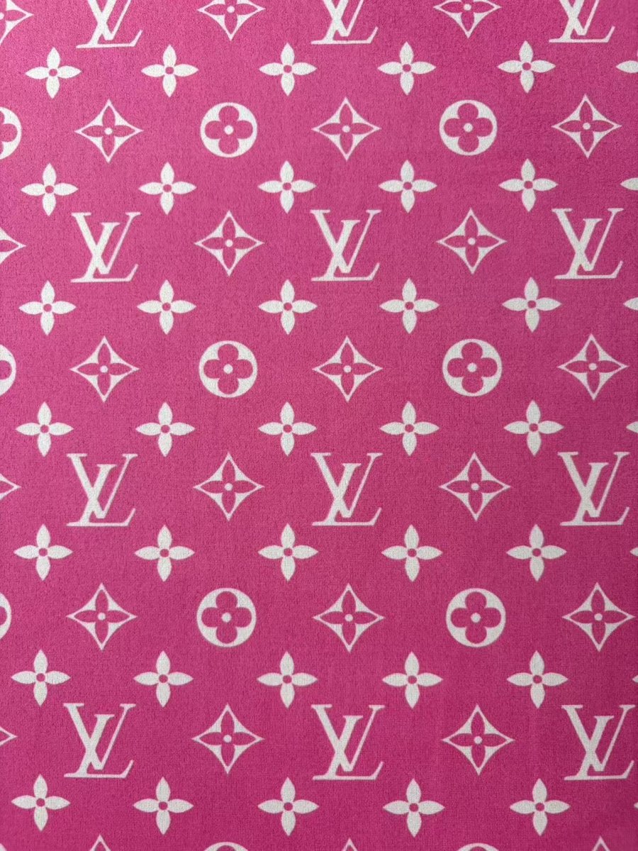 Hot Pink LV Fabric Car Upholstery Suede for DIY Crafts - mingfabricstore