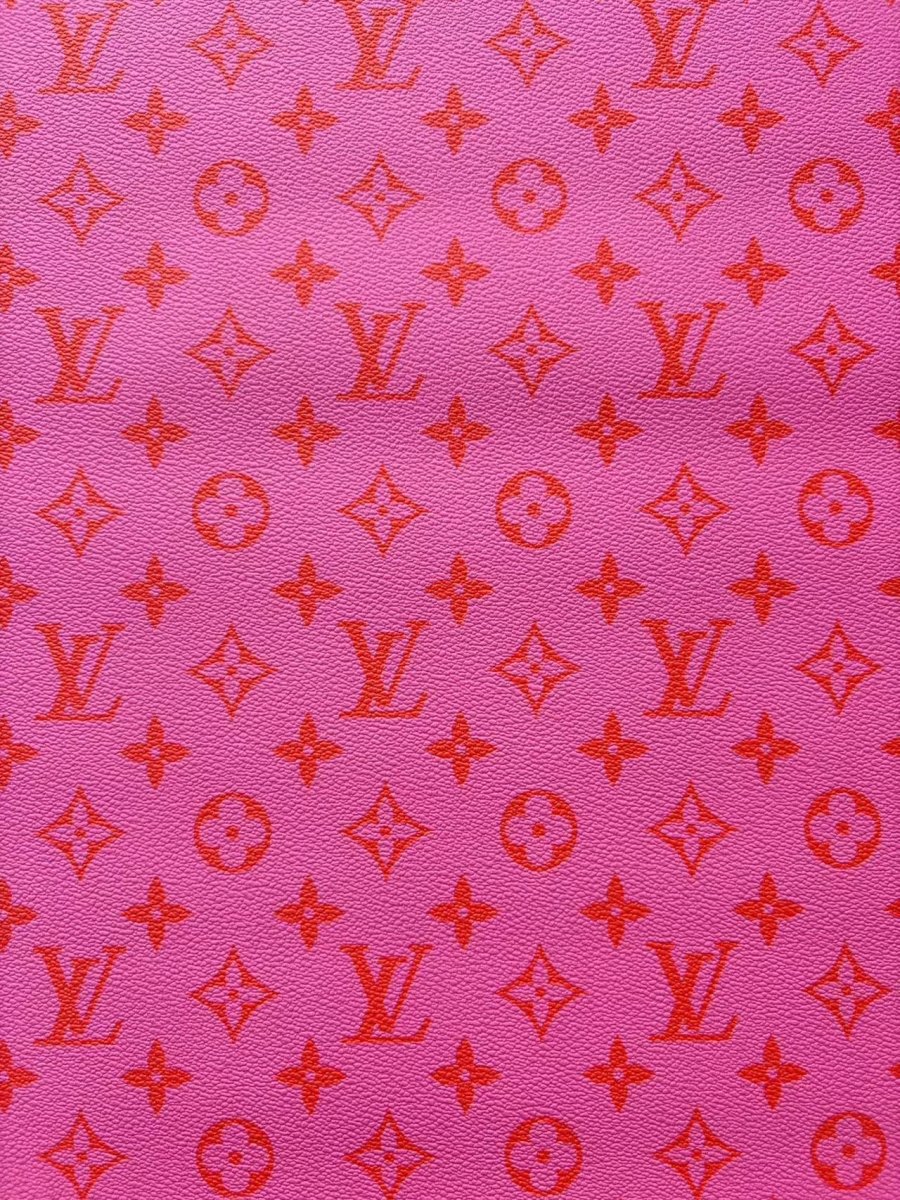 Hot Pink LV Orange Leather for DIY Crafts Sneakerhead Hobbylobby - mingfabricstore