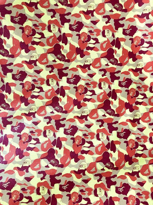 Custom Leather Material Orange Bape Handcraft Sneakers