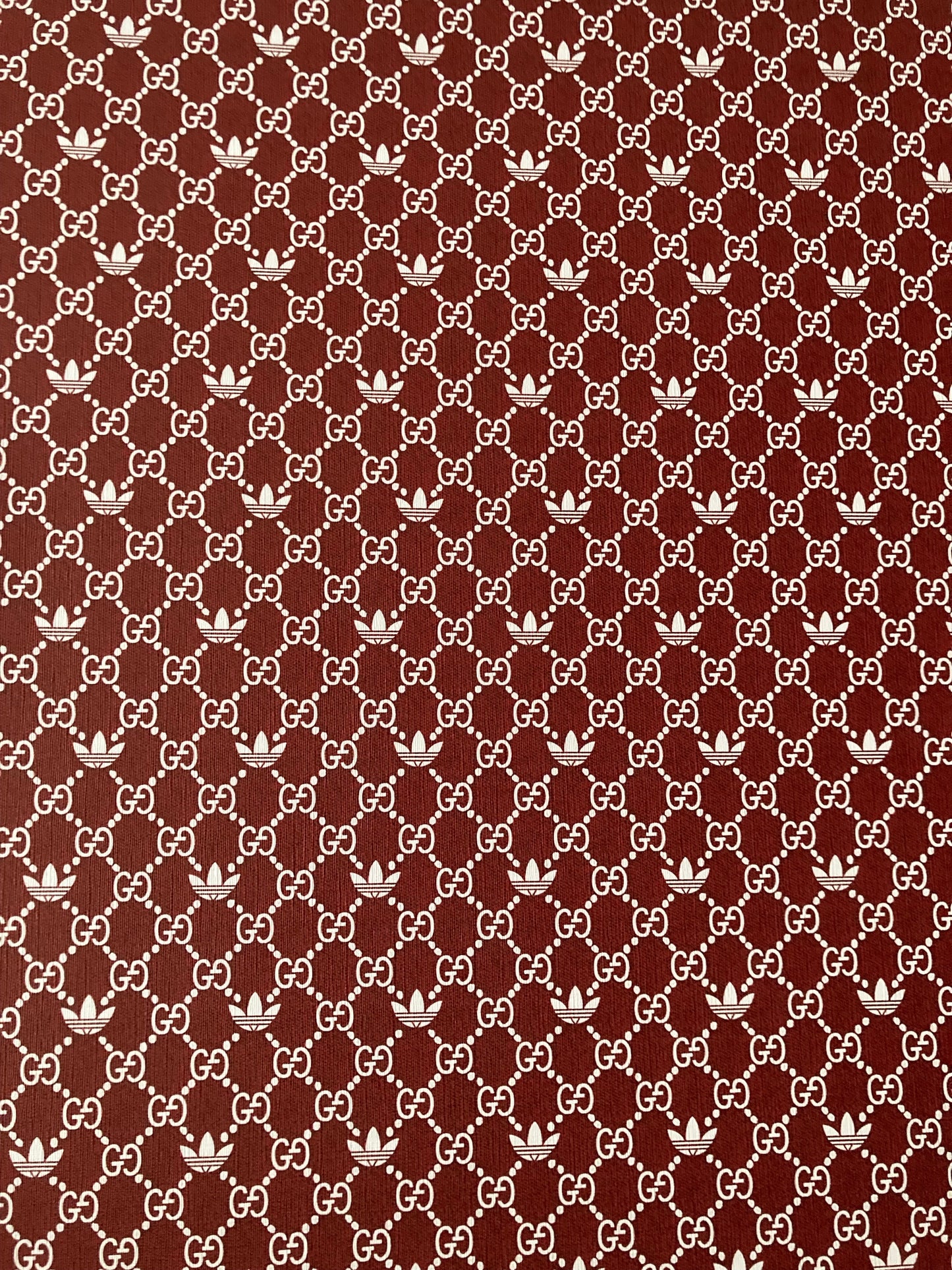 Gucci Adidas Vinyl Leather Fabric for Custom Handcraft