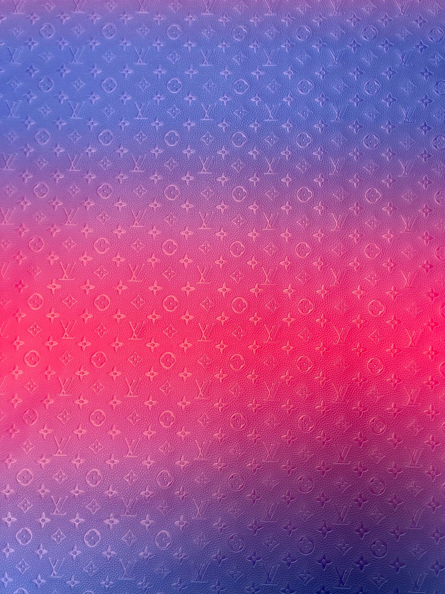 Handmade Crafting Vinyl Ombré LV Leather for Upholstery