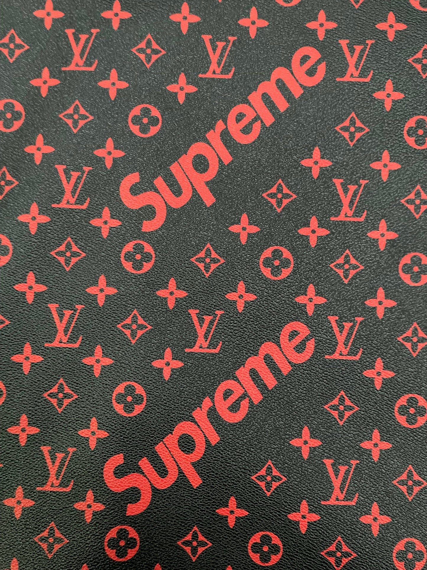 Handmade Crafting LV Supreme Vinyl Leather for Custom Car Upholstery