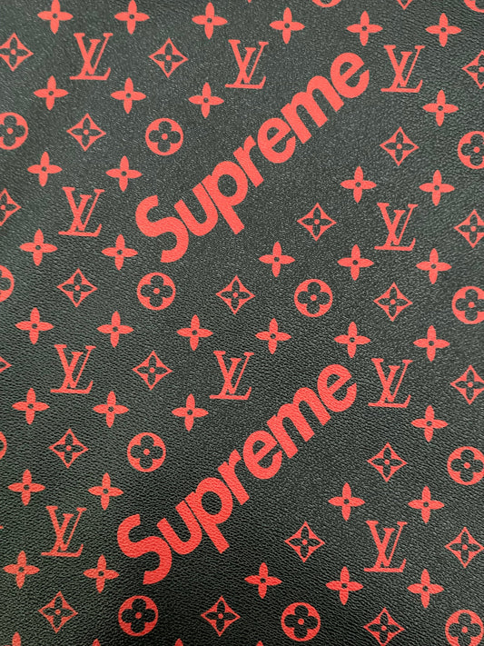 Handmade Crafting LV Supreme Vinyl Leather for Custom Car Upholstery