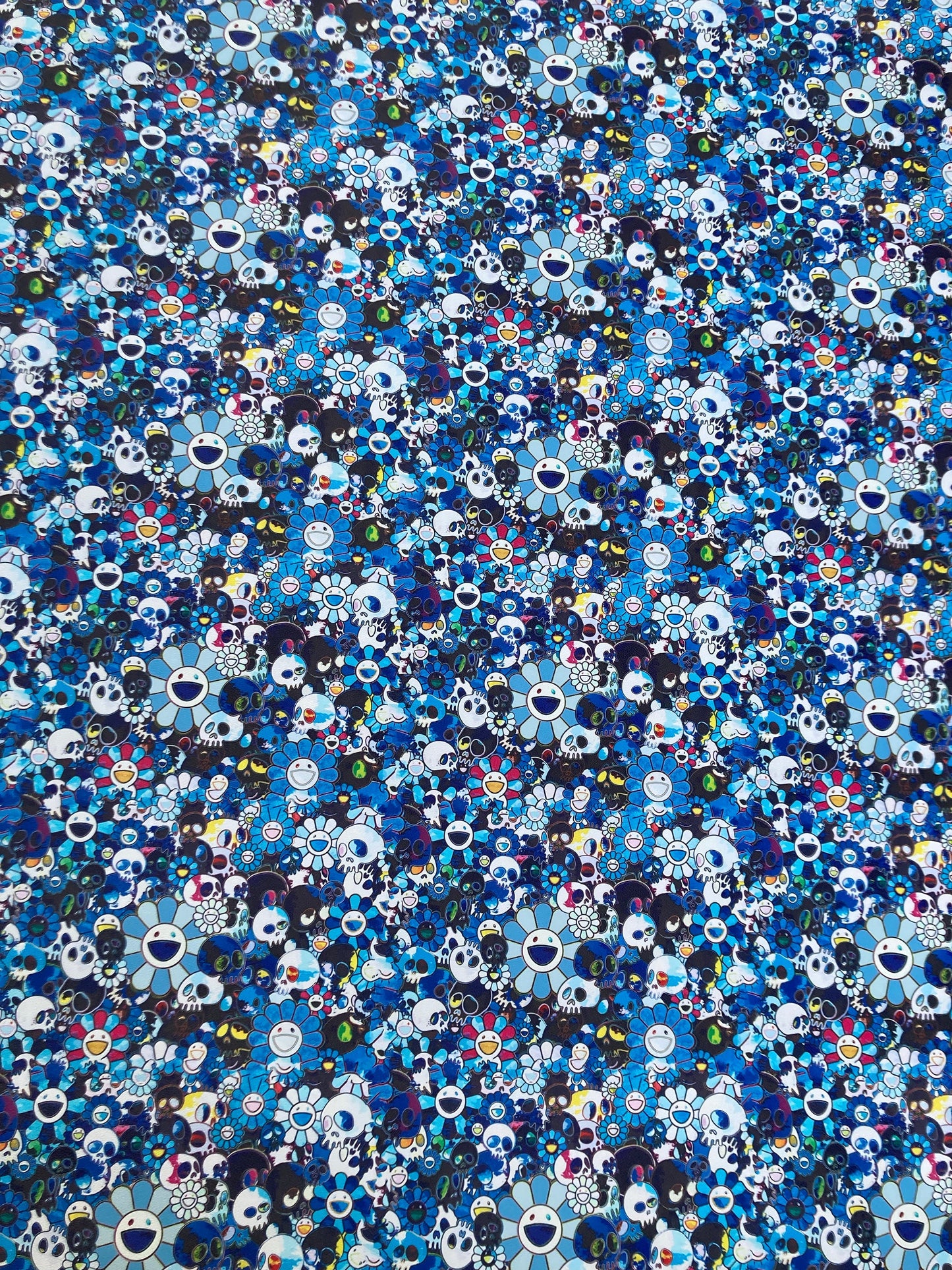 Murakami Takashi Sun Flower Custom Leather Vinyl for Handmade