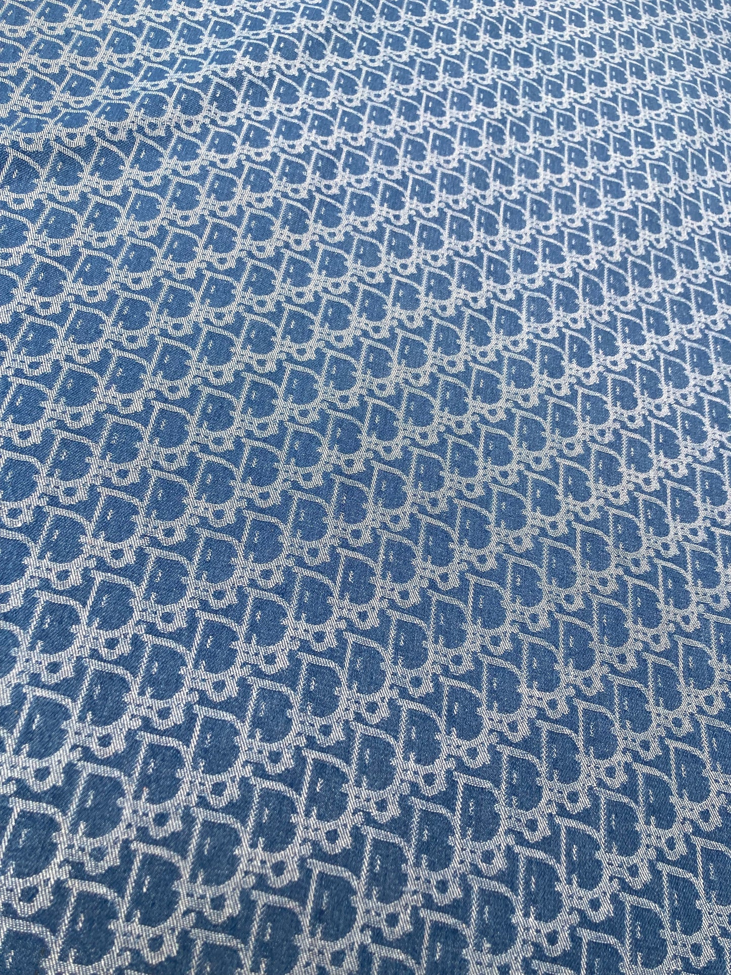 Handmade Denim Dior Fabric for Custom DIY Sold by Yard