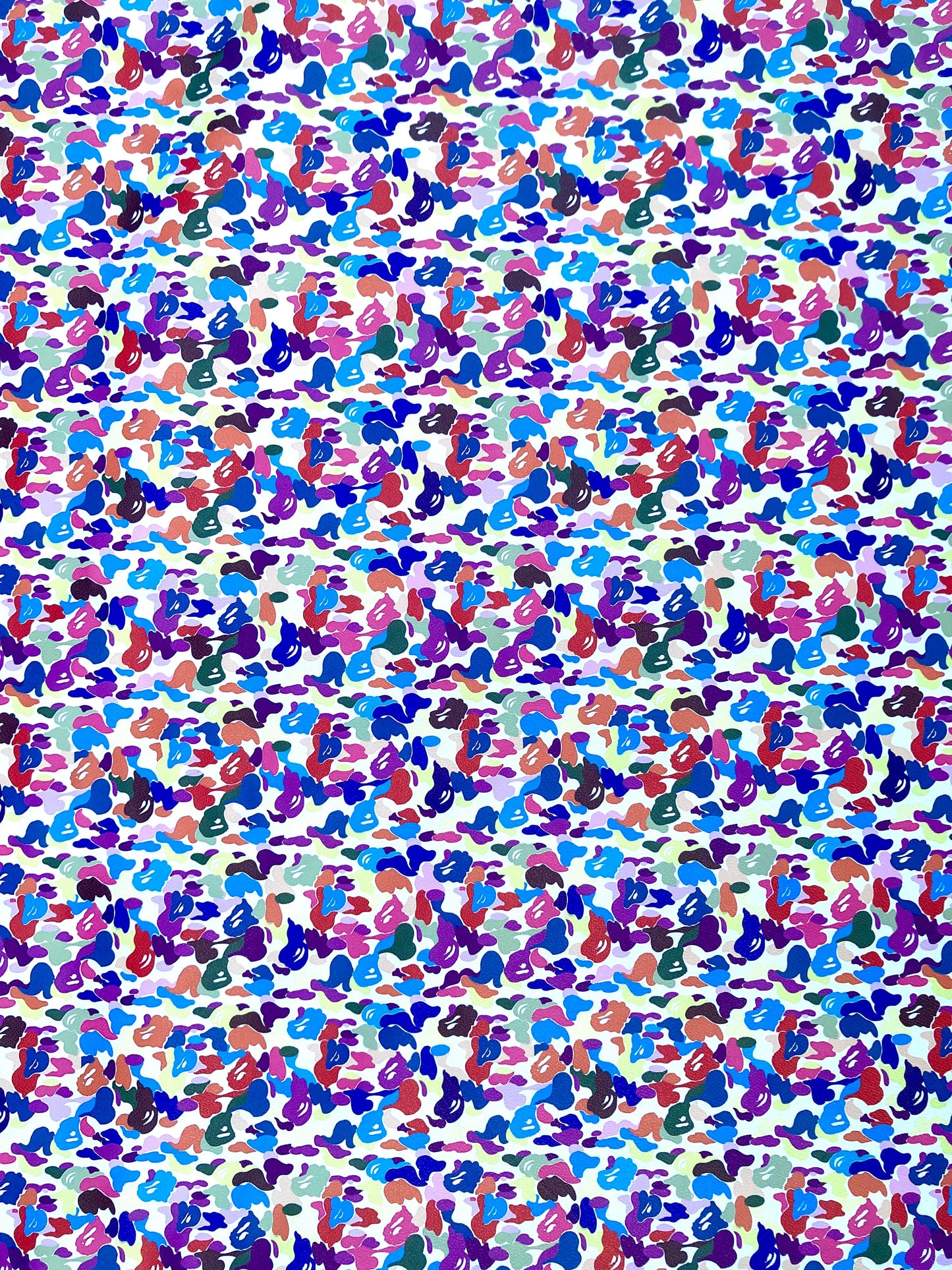 Custom Sneakers Bright Colorful Bape Vinyl Leather for Handmade Crafts DIY