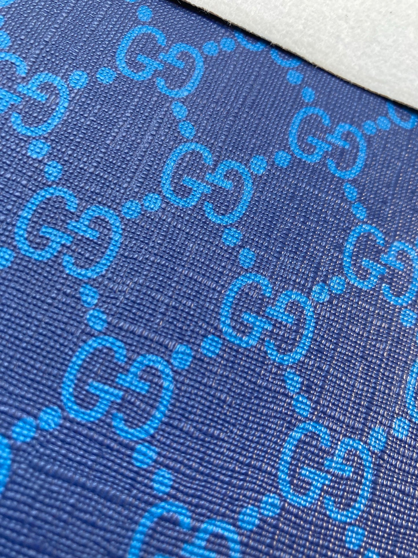 Deep Blue Gucci Leather for Custom Sneaker Furniture