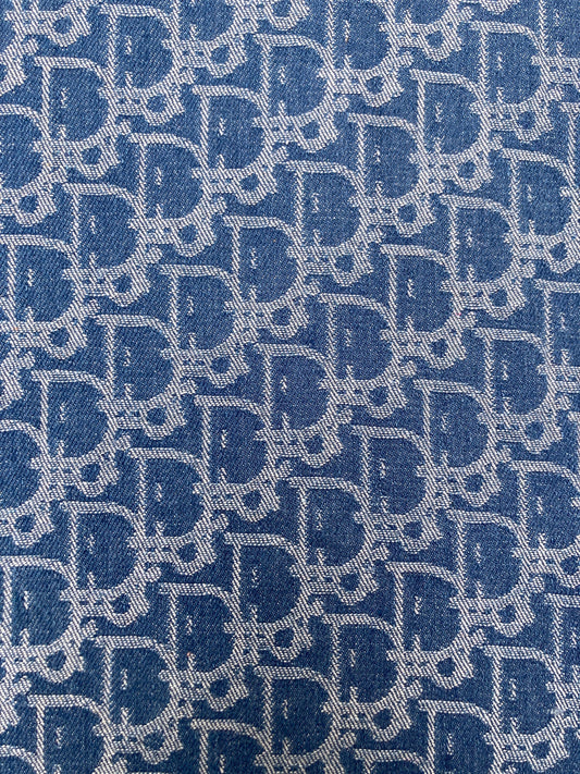 Handmade Denim Dior Fabric for Custom DIY Sold by Yard