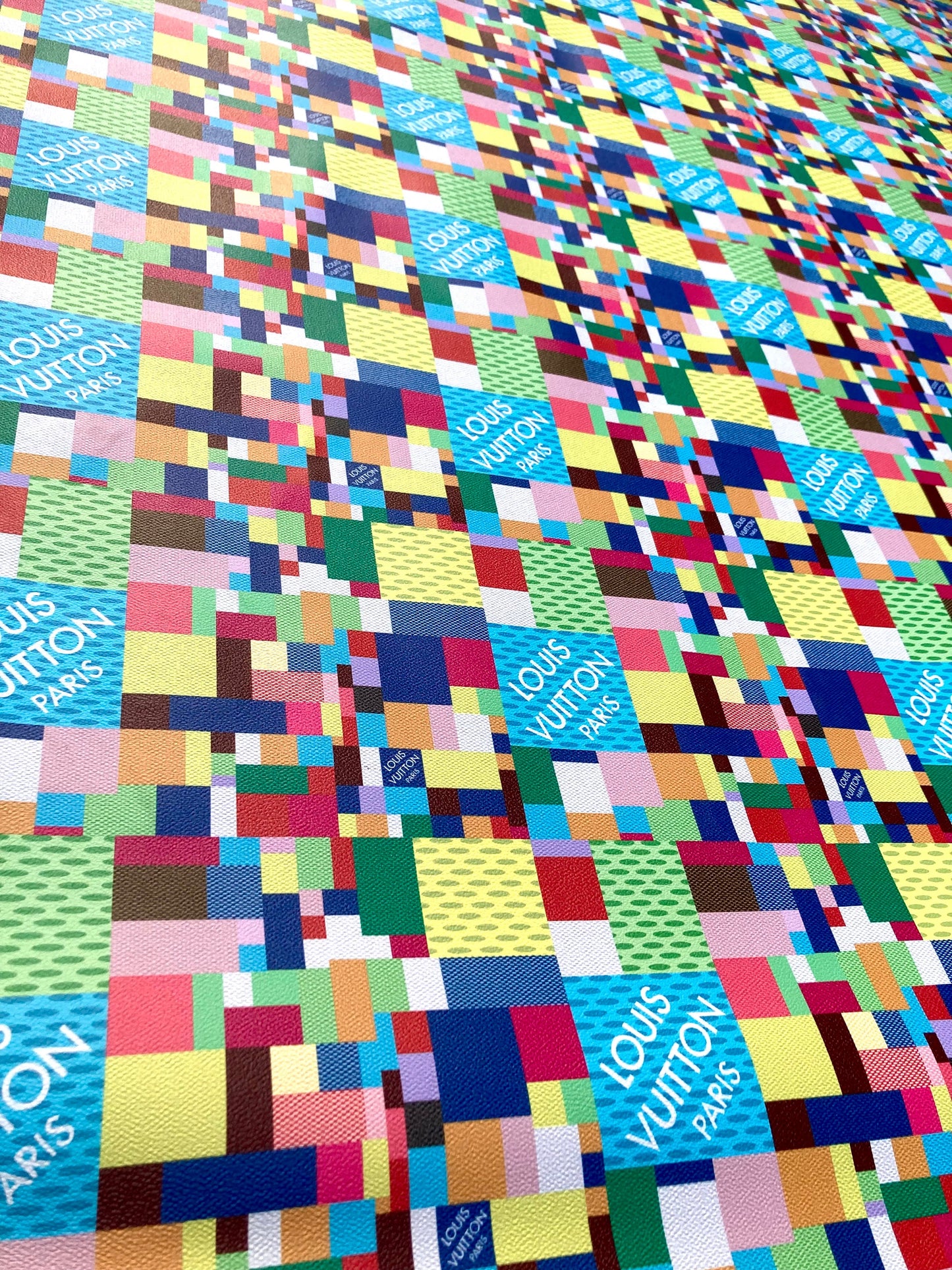 Designer Vinyl Handmade Color Damier LV for Custom Crafts