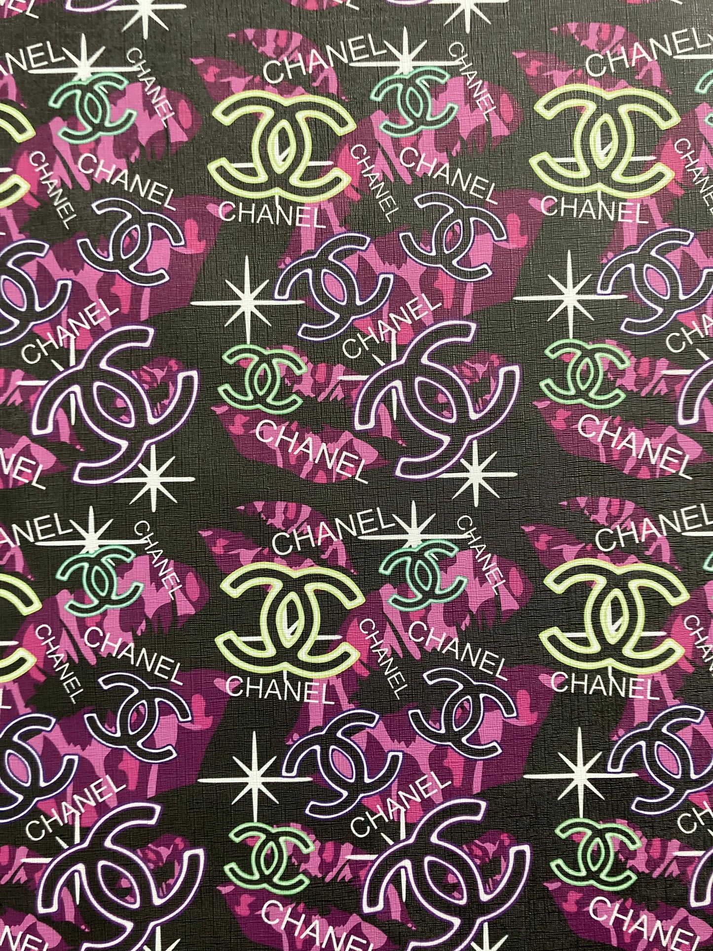 Custom Chanel Bling Leather Fabric for Upholstery