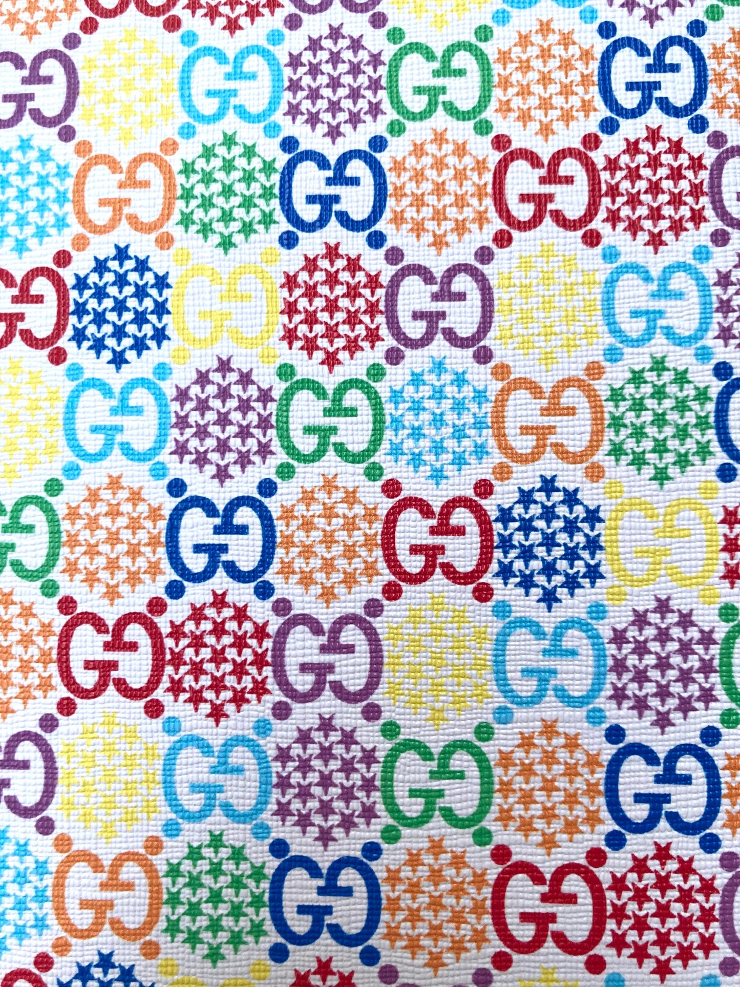 Custom Designer Leather Fabric Spark Gucci for Sneakers Upholstery