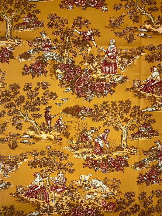 Elegant Classic Art Pattern Cotton Canvas Fabric for Sewing Handmade Project