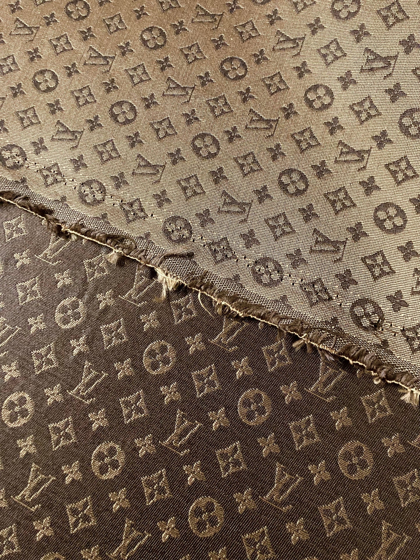 Handmade  Sewing Classic Brown LV Jacquard Quilt Fabric Custom Clothing