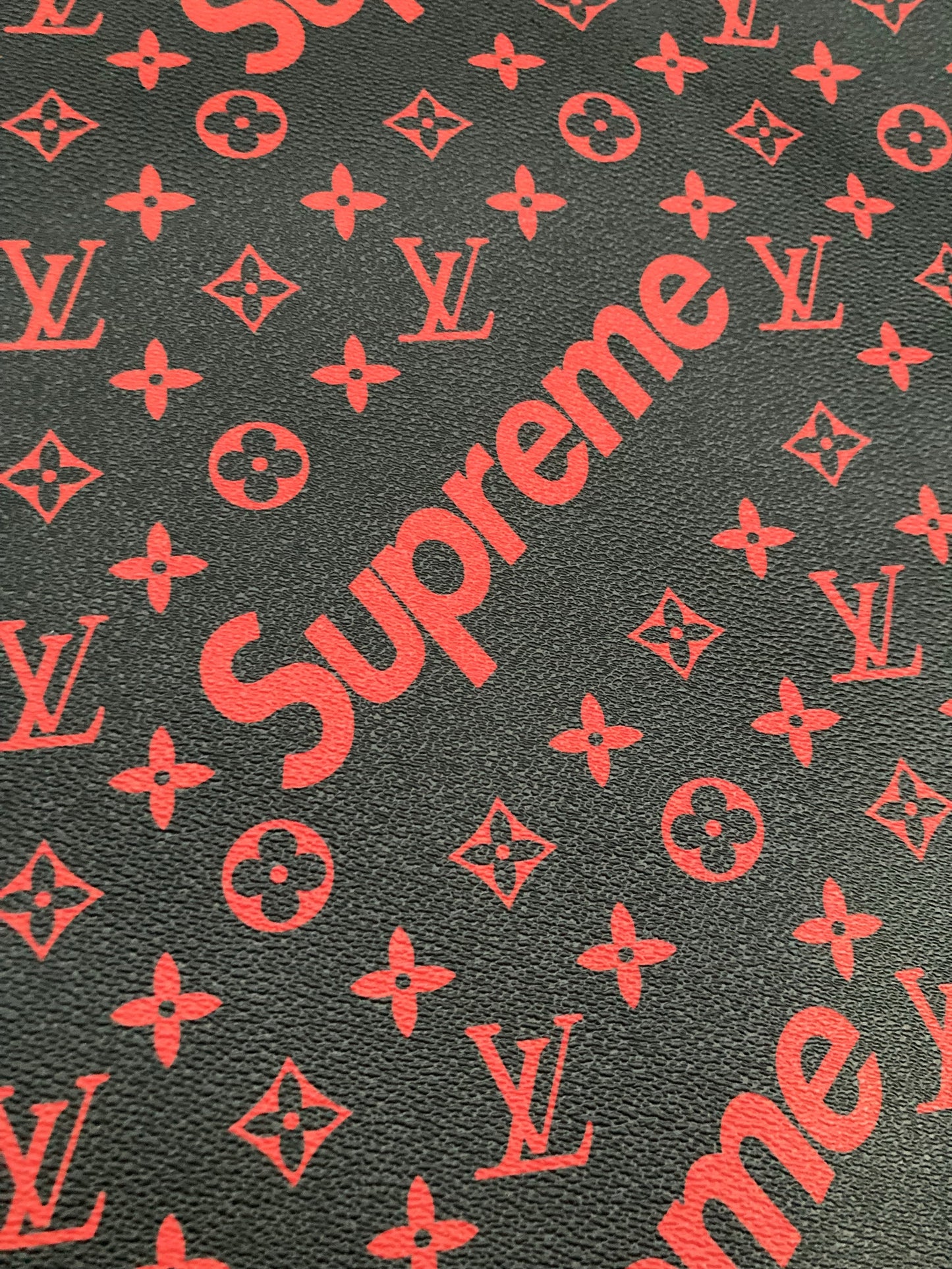 Handmade Crafting LV Supreme Vinyl Leather for Custom Car Upholstery