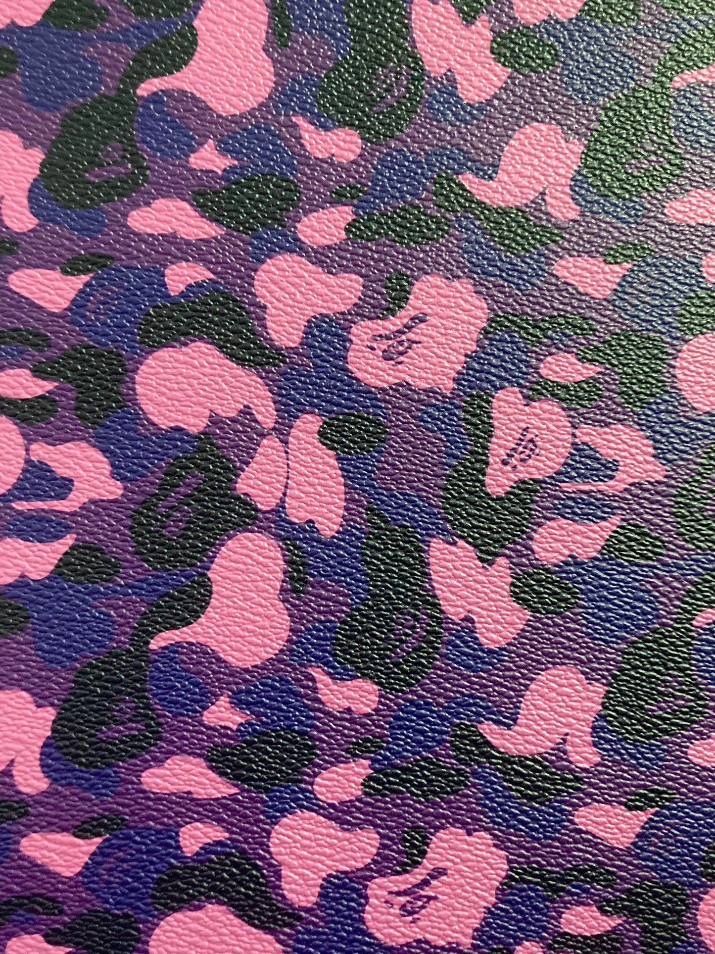 Custom Handmade DIY Leather Purple Bape for Sneakers Upholstery