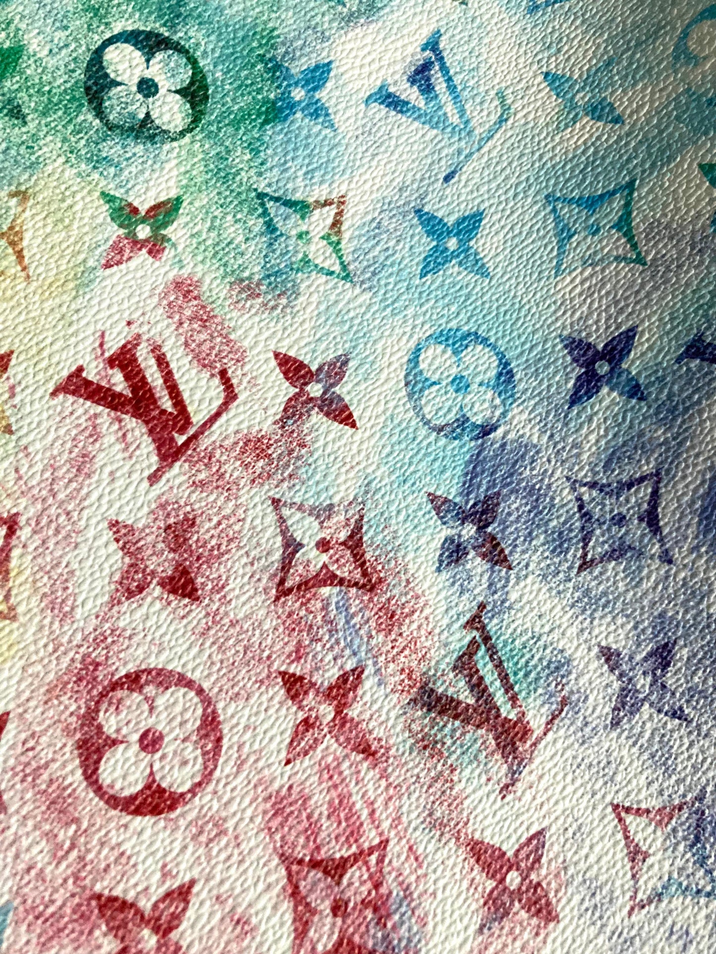 Sktech Colorful LV Leather Vinyl for Custom Bag Furnituer