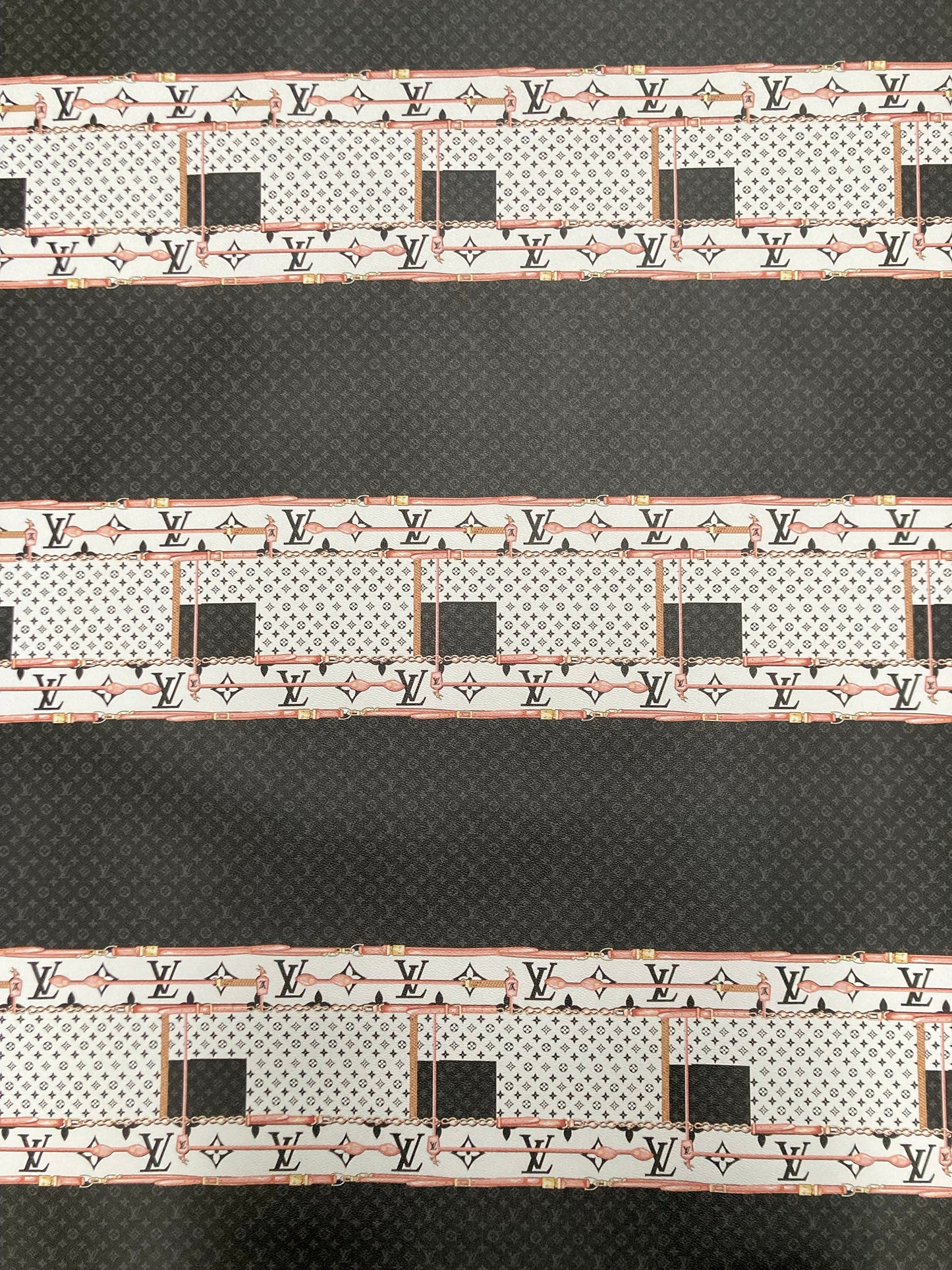 Handmade Bag Trending LV Vinyl Leather Fabric for Custom Sewing