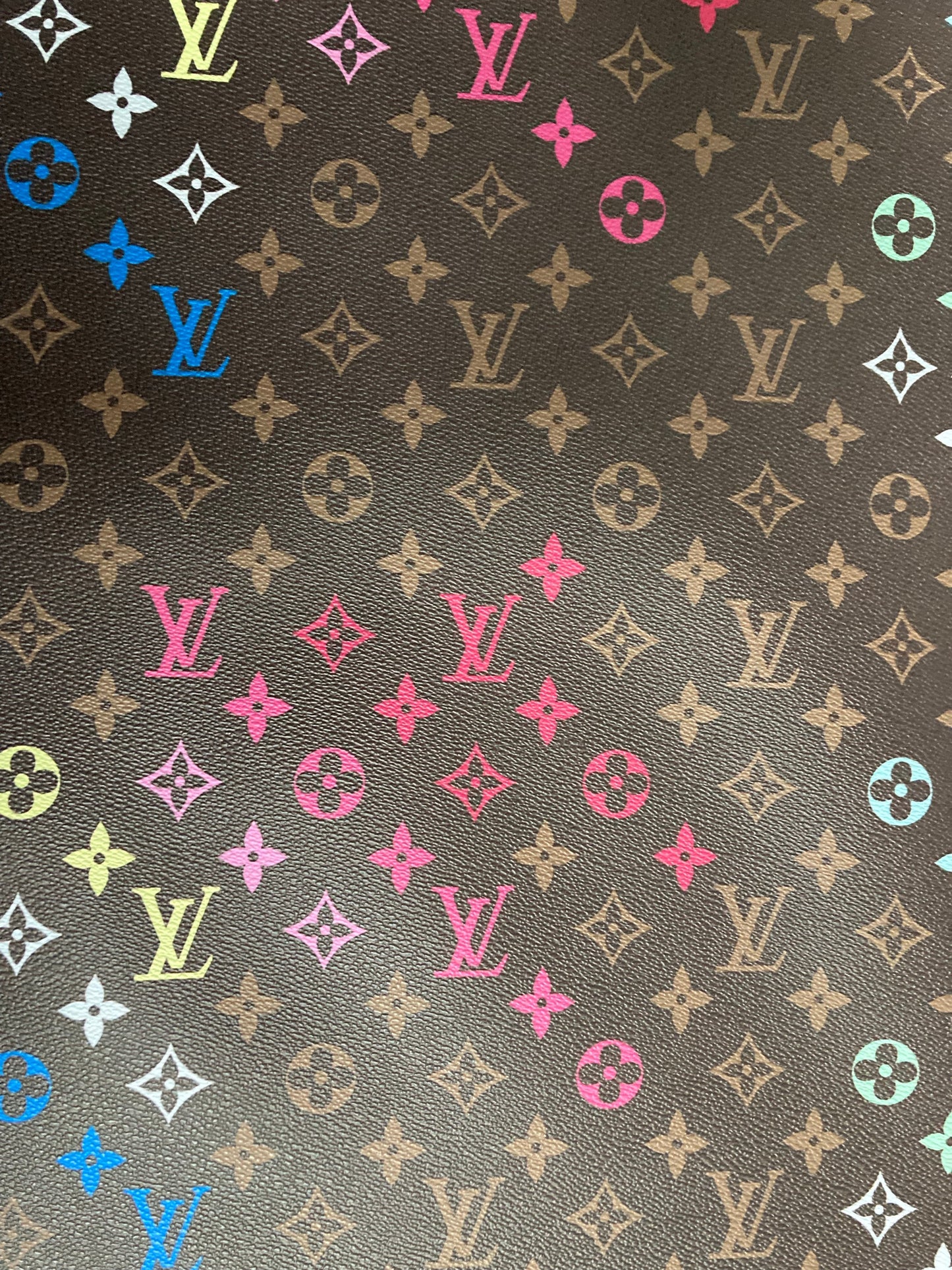 Handmade Leather Colorful Classic LV Monogram for Custom
