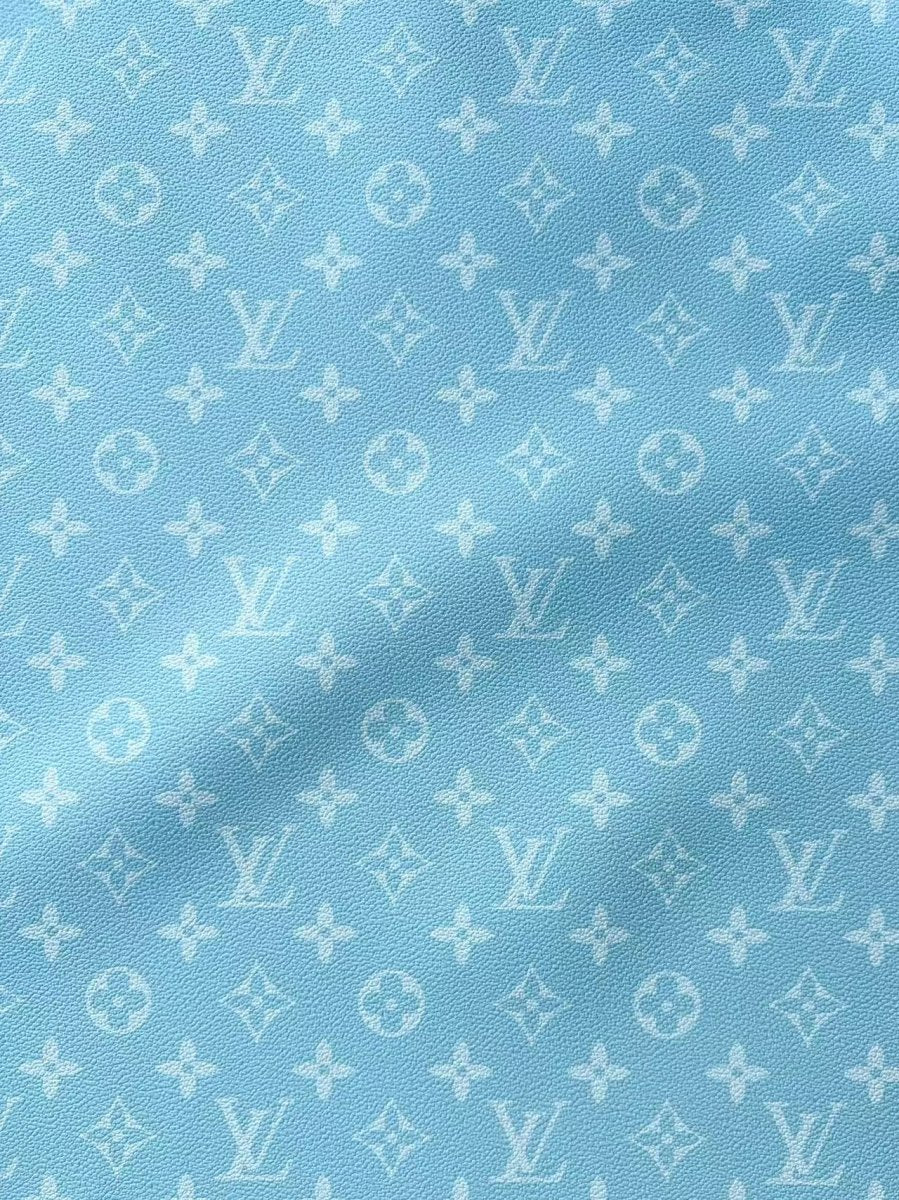 Summer Ice Blue Louis Vuitton Custom DIY Leather Upholstery - mingfabricstore