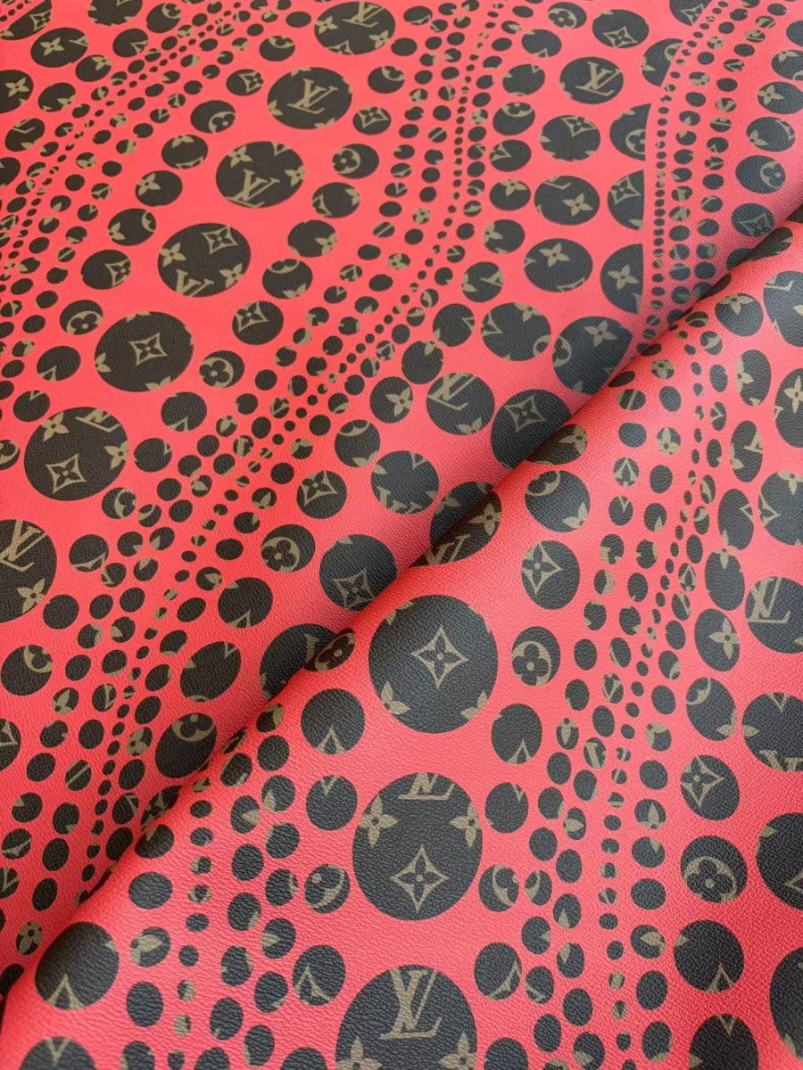 Yayoi Kusama Louis Vuitton Leather Designer Fabric for Bag Repaid DIY Crafts - mingfabricstore