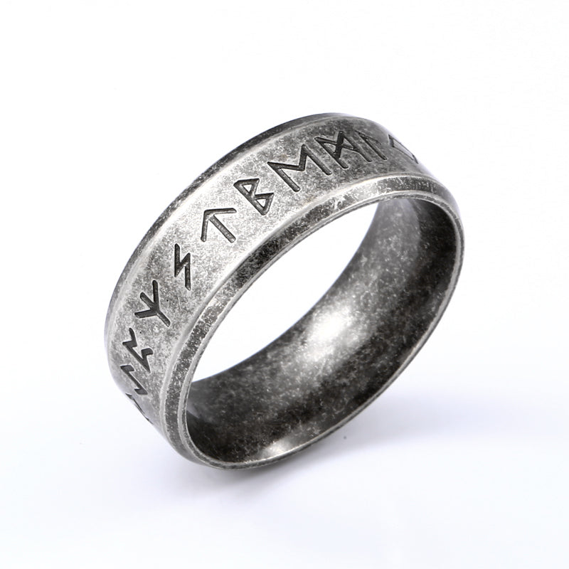 Vintage Viking Runes Ring