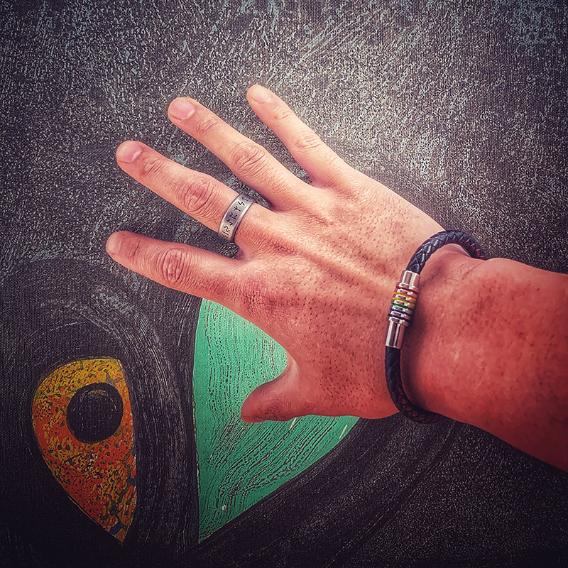 LGBT Leather Bracelet