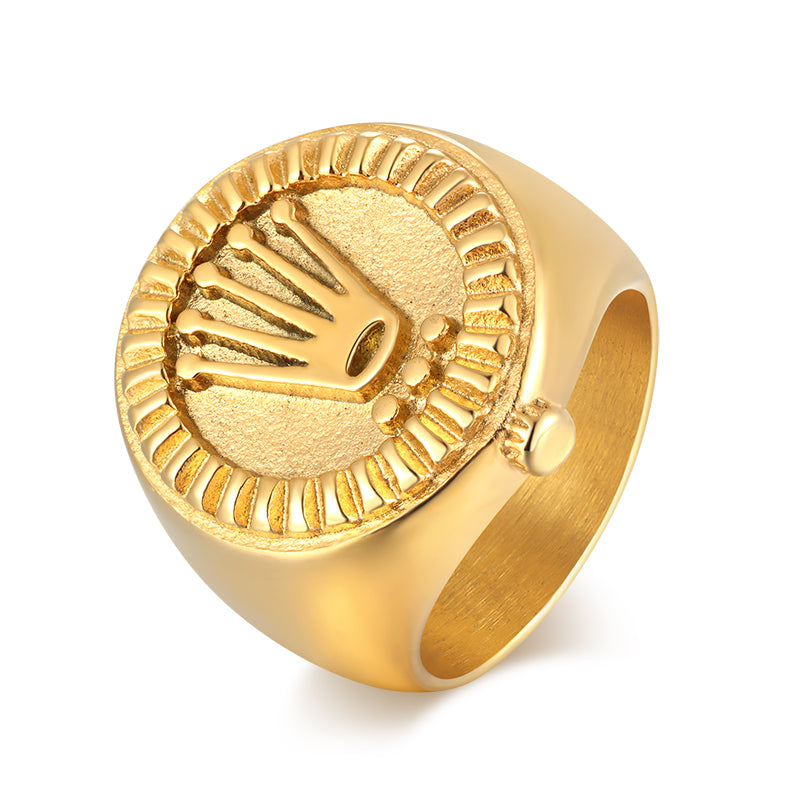 Rolex Crown Gold Ring
