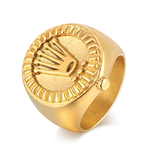 Rolex Crown Gold Ring