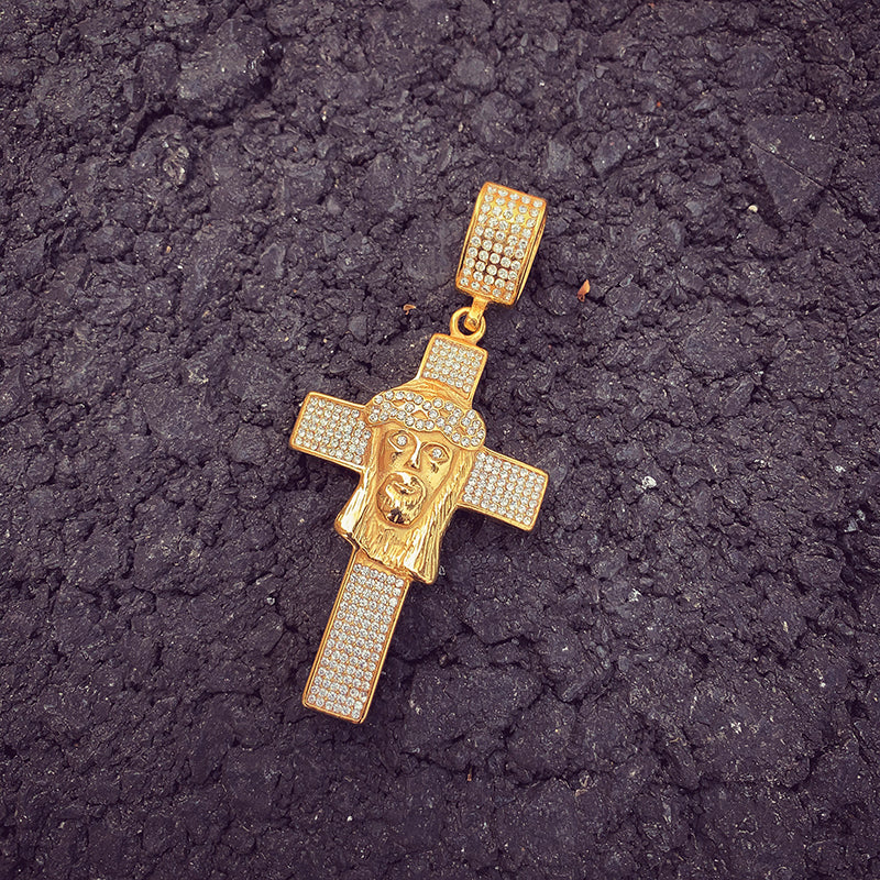 Smiling Jesus Diamond Pendant