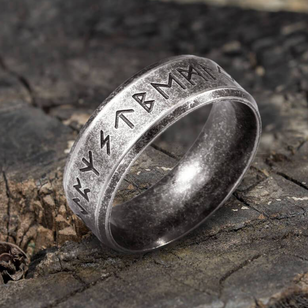 Vintage Viking Runes Ring